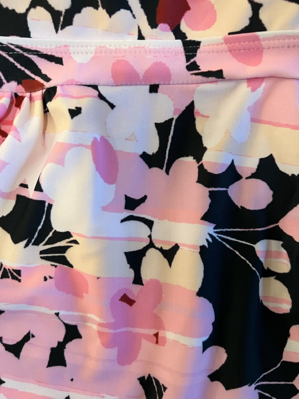 NWOT Black & Pink Floral Tankini Top - Picture 4 of 11